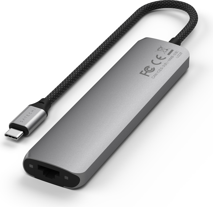 Produktbild Satechi Slim 7 Multiport Hub Space Grey (USB-C, 7 Ports)