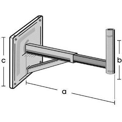Thumbnail - Televes, Linienlaser, Winkelwandhalter feuerverzinkt ausziehbar 50 mm