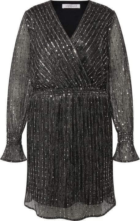 Produktbild Studio Untold Kleid, fitted Fit, Pailletten, Minilänge, V-Ausschnitt, Rüschen-Langarm (50, 52)