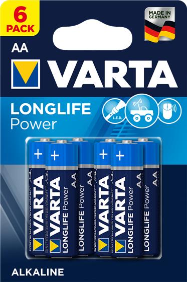 Actual product image Varta Longlife Power AA (6 pcs., AA / LR6 / LR06 / Mignon / R6 / R14505, 2960 mAh)