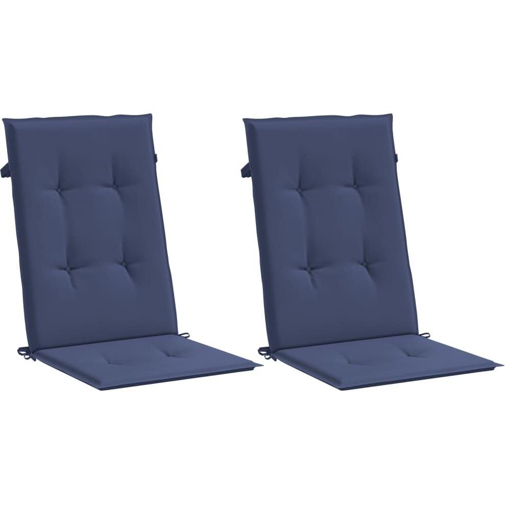 VidaXL, Sitzkissen, Hochlehner-Auflagen 2 Stk. Stoff (120 x 50 x 3 cm)