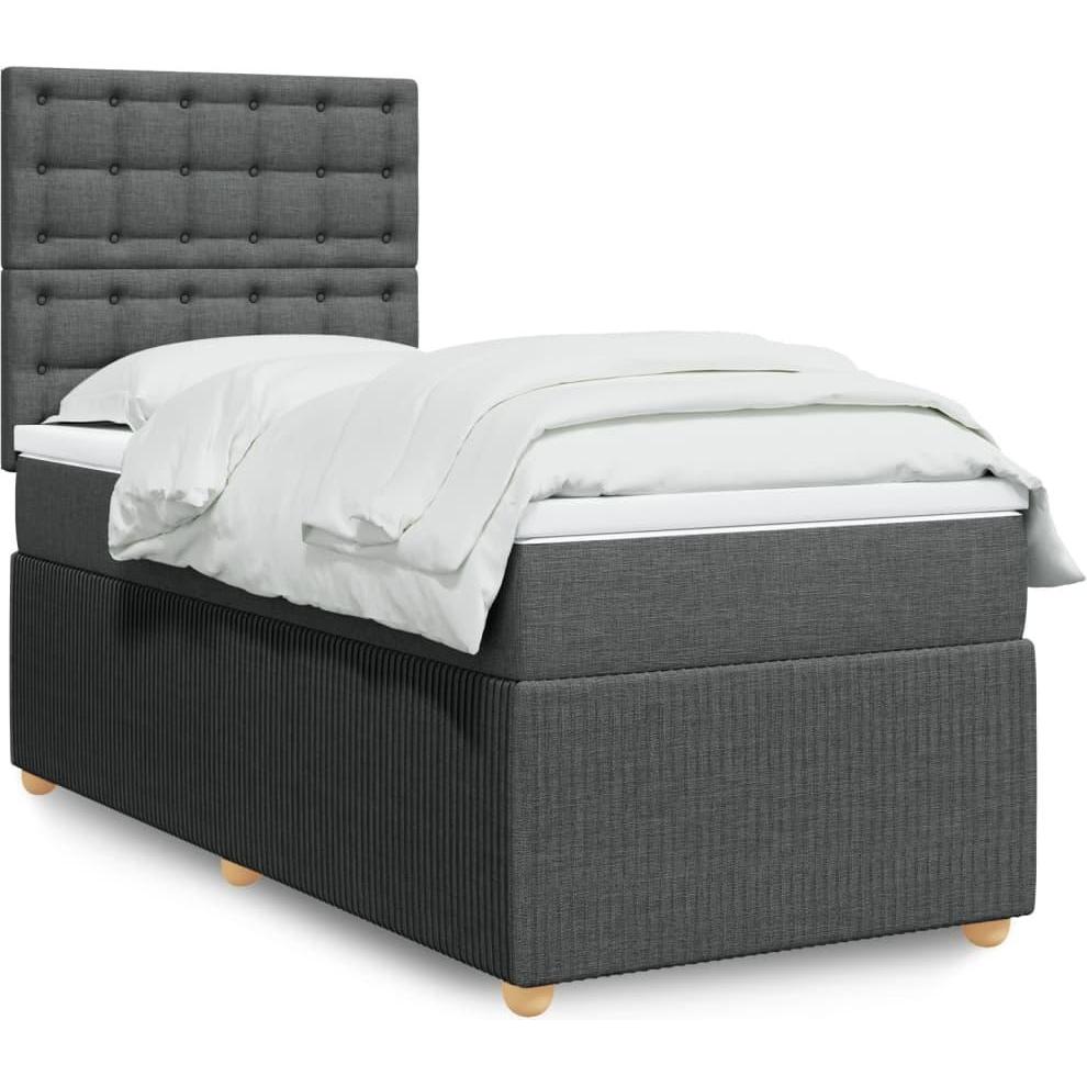VidaXL, Bett, Bo x springbett mit Matratze 120 x 190 cm Stoff (120 x 190 cm)