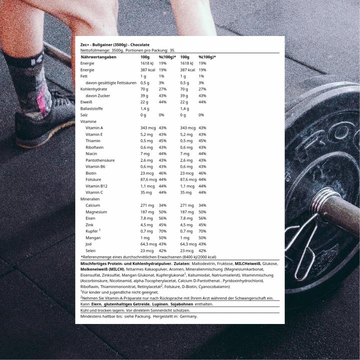 Produktbild Zec+ Nutrition Bullgainer (3500g Dose) (Schoko, 1 Stk., 3500 g)