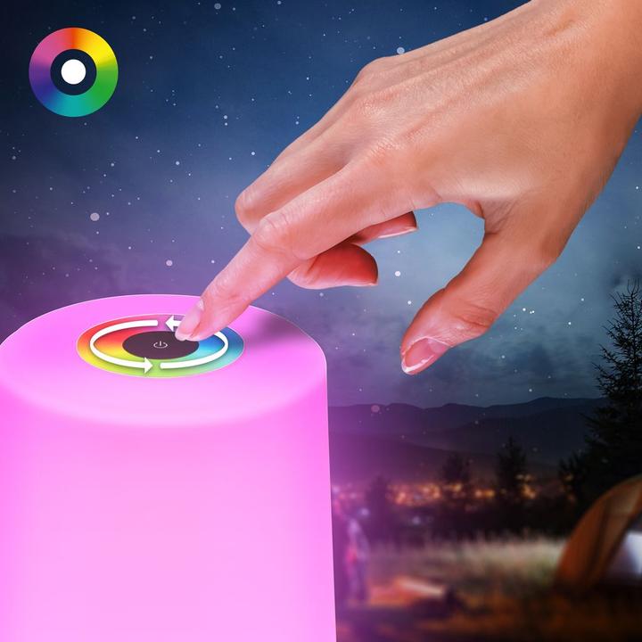 Produktbild Briloner Akku RGB+W LED Tischleuchte, Anthrazit (280 lm)