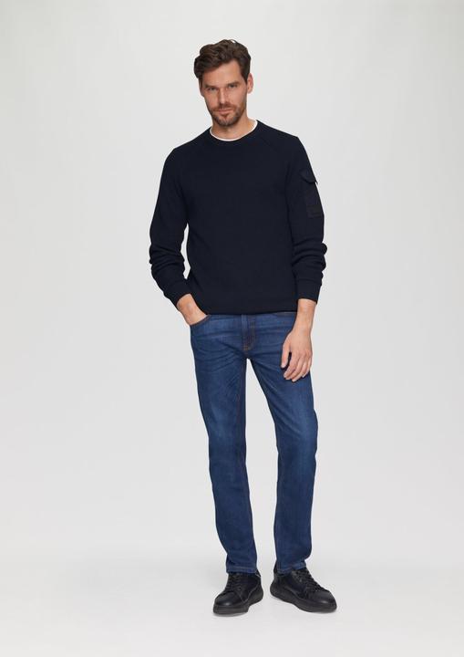 Image du produit S.Oliver Strickpullover Strickpullover mit Raglanärmeln und Strukturmix (S)