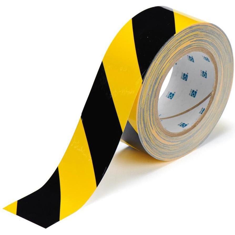 Brady, Etiketten, B-505, ToughStripe COLD, Bodenmarkierbänder, Polyester, Schwarz/Gelb, 50.80 mm x 30.48 m