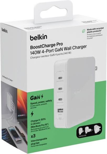 Immagine prodotto Belkin Boost Charge Pro 4-Port GaN Charger (140 W)