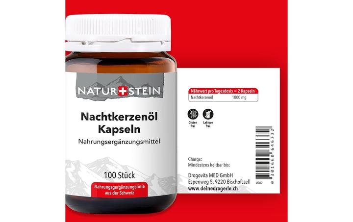Actual product image Naturstein Nachtkerzenöl (100 Piece, Capsules, 171 g)