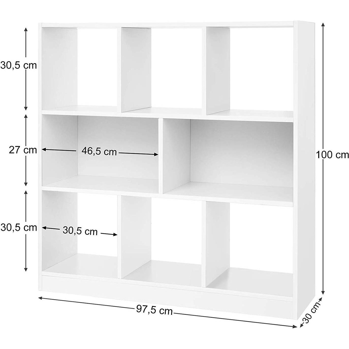 Thumbnail - Vasagle, Regal, Havanna (100 x 97.5 x 30 cm)