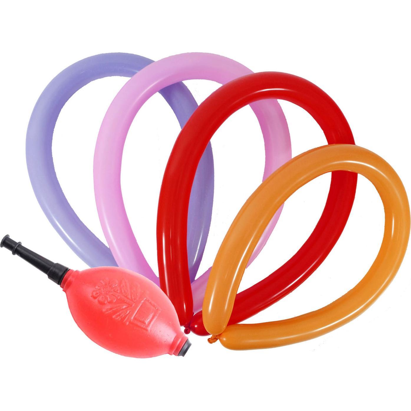 Erard Party Stars Ballonpumpe mit 12 Modellierballons (12 x) (0030788)