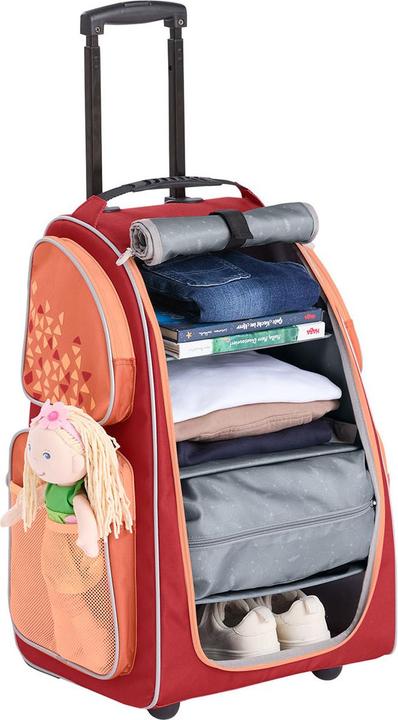 Actual product image Haba Kinderkoffer Schranktrolley 2 Rollen und Kreativtasche