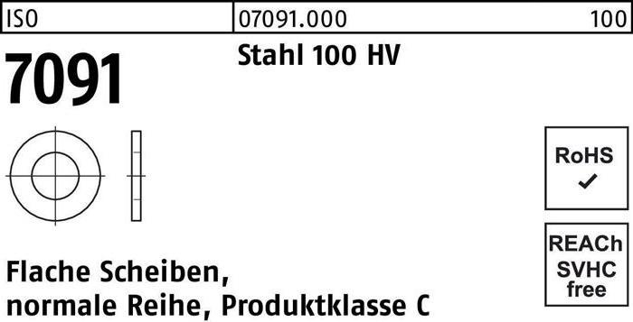 Produktbild Unterlegscheibe ISO 7091 10 Stahl 100 HV