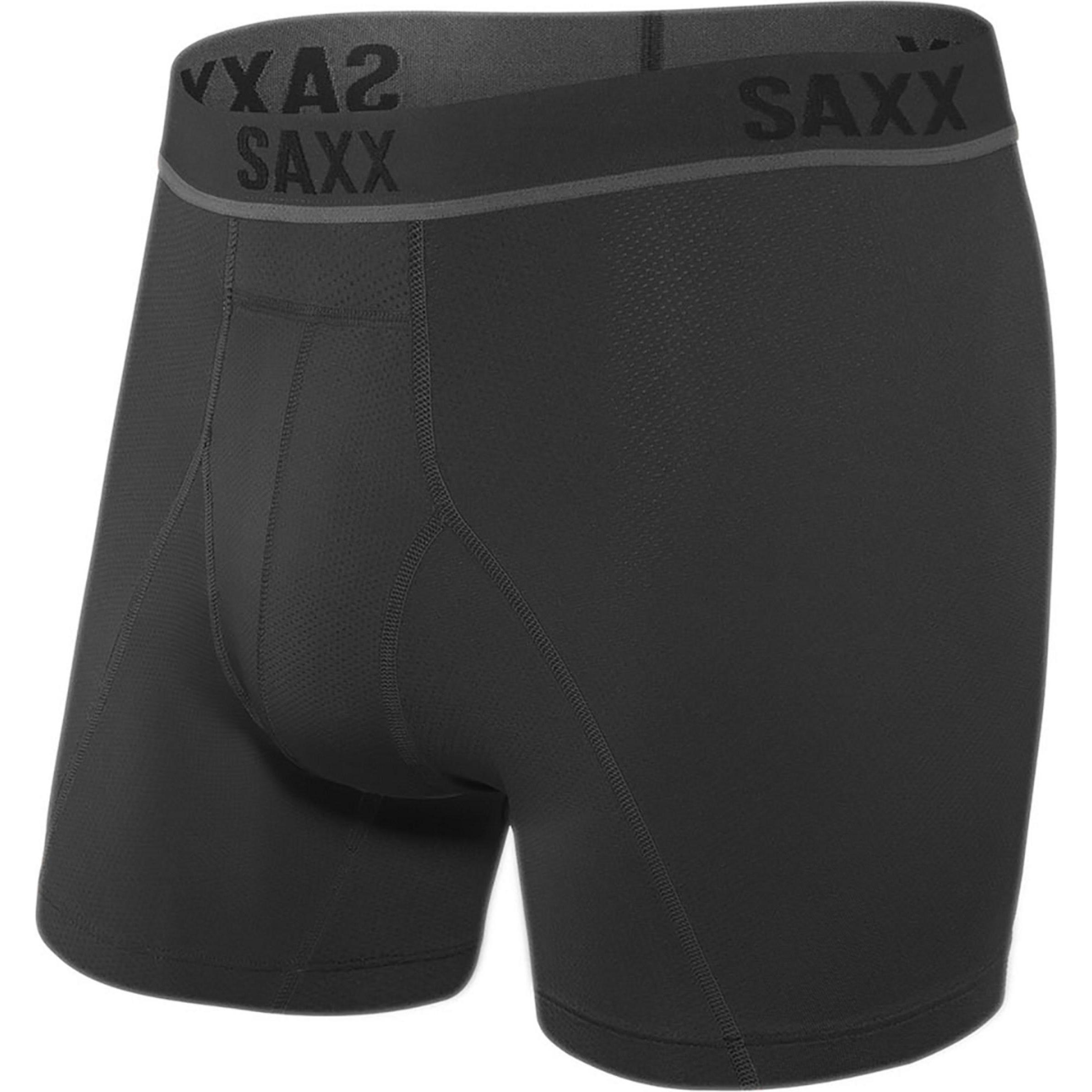 SAXX Underwear, Herren, Funktionsunterhose, Kinetic HD Boxer Brief (M), Schwarz, M