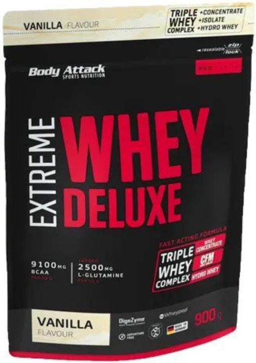 Body Attack Extreme Whey Deluxe (sacchetto da 900g) (Vaniglia, 1 x, 900 g)