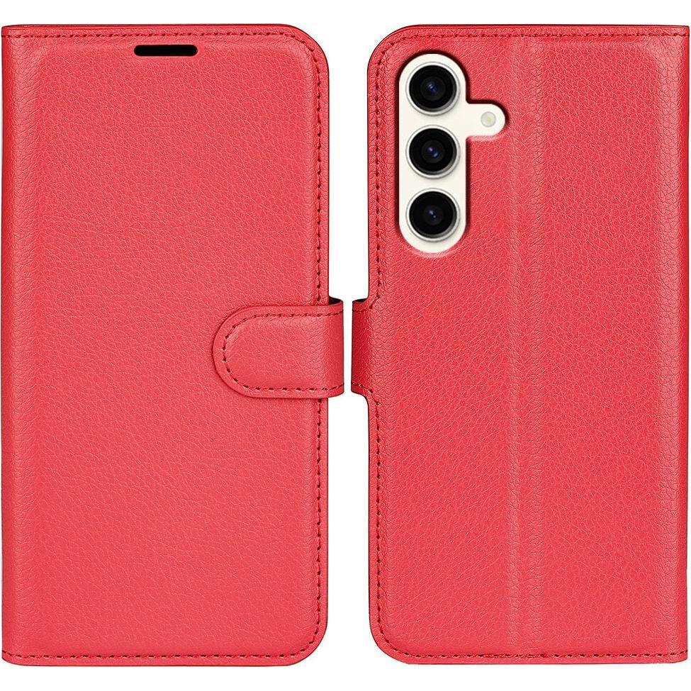 Cover-Discount Leder Etui Hülle rot (Samsung Galaxy S24+), Smartphone Hülle, Rot