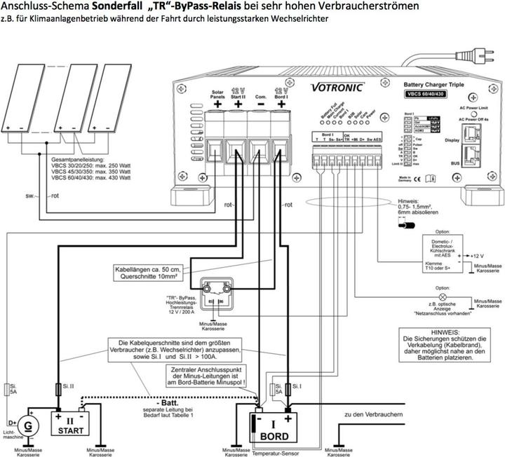 Produktbild Votronic 3244 VBCS 45/30/350 CI-Triple Kombigerät - Lade-/Regler/Wandler/Gerät (12V, 45 A)