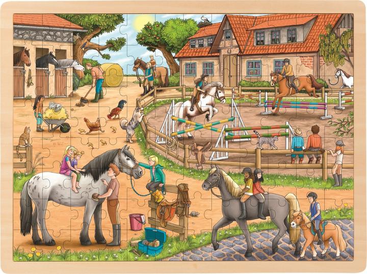 Goki Inlay puzzle horse farm 96 parts (96 pieces)