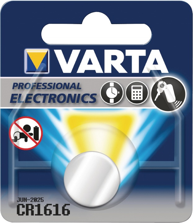 Produktbild Varta Electronics CR1616 (1 Stk., CR1616, 55 mAh)