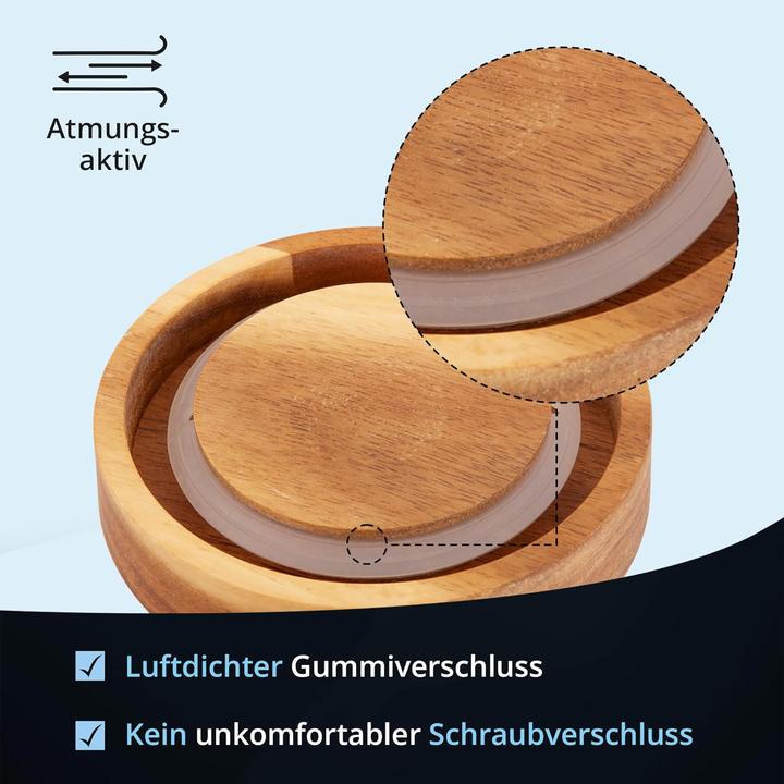 Actual product image KHG Luftdichte Kaffeedose mit Holzdeckel (1 l)