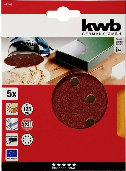 Actual product image kwb Velcro adhesive discs (120)