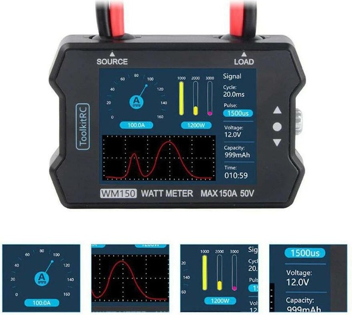 Actual product image Toolkitrc Battery tester WM150 Advanced Watt & Power Meter