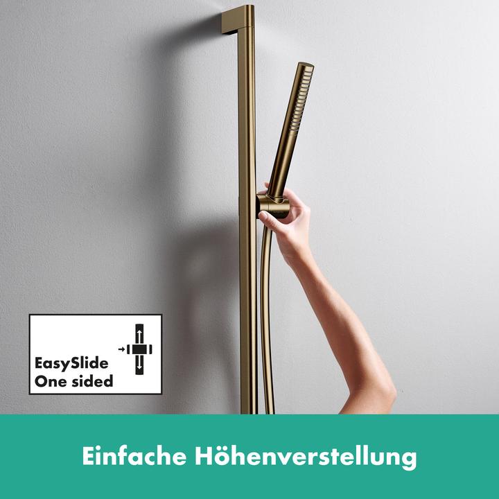 Produktbild hansgrohe Unica Duschstange S Puro 90 cm, Easy Slide Duschkopfhalter, Isiflex Duschschlauch 160 cm