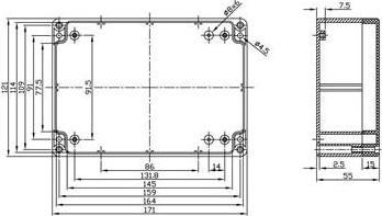Immagine prodotto Velleman Alloggiamento ABS G313, impermeabile Grigio scuro, 171 x 121 x 55 mm (Case)