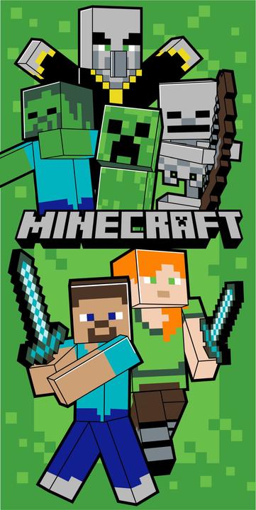 Jerry Fabrics Minecraft Lets Survive Handtuch 70x140 cm (140 x 70 cm)