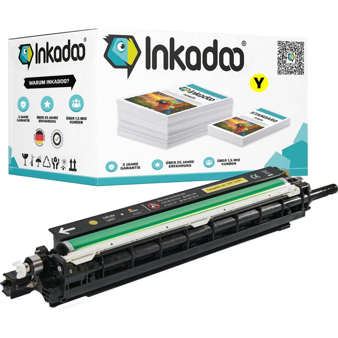 Inkadoo, Toner, Kompatibel Trommel für Xerox 013R0065x Drum-Kit (Y)