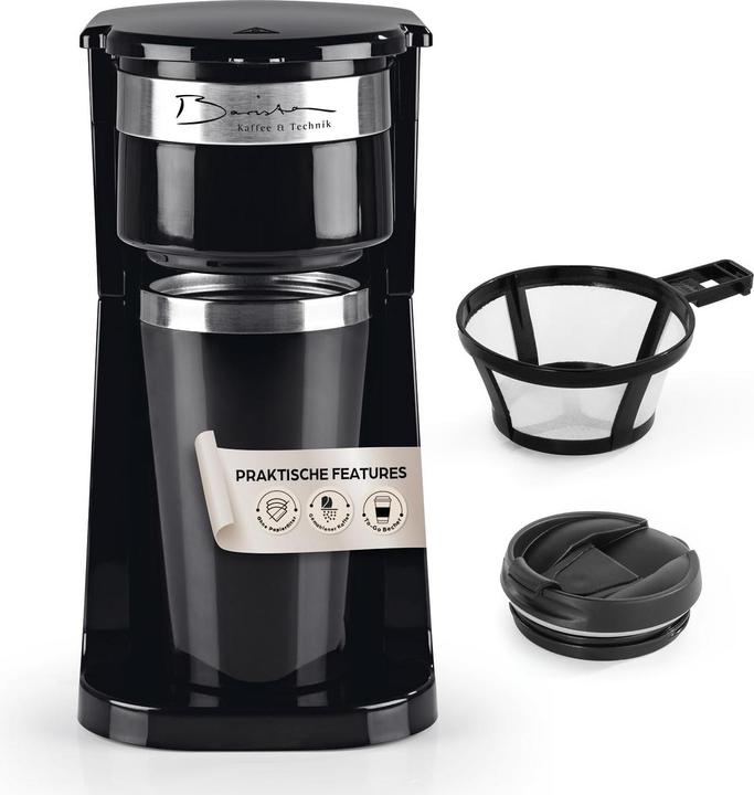 Vedia Barista Kaffeemaschine Single, mit Permanentfilter und To-go-Becher