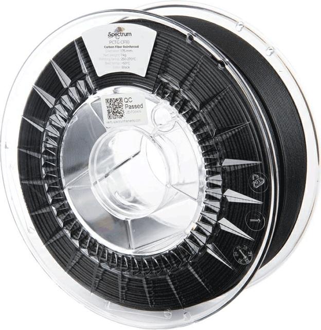 Actual product image Filament PCTG CF10 1.75mm black 1kg (PCTG, 1.75 mm, 1000 g, Black)