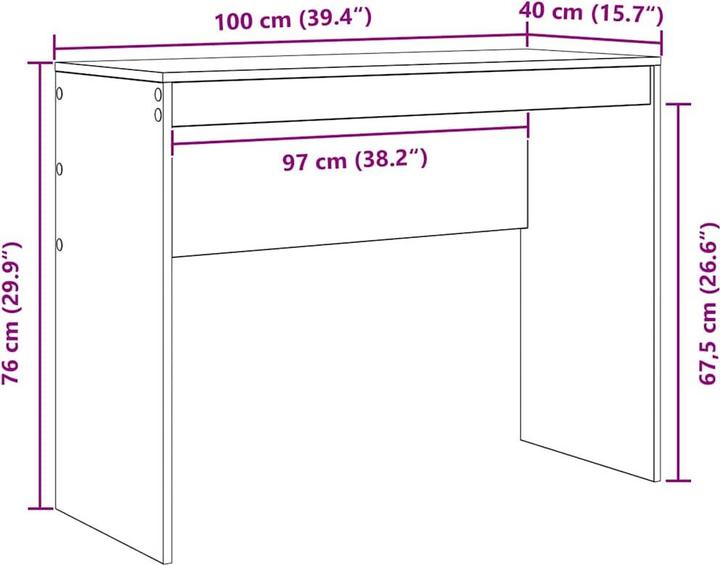 Immagine prodotto VidaXL Tavolo da computer (100 x 40 x 76 cm)