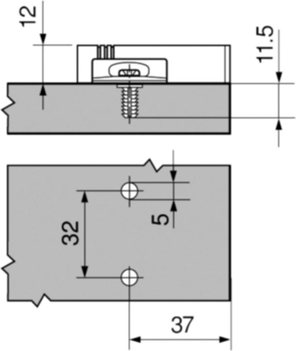 Produktbild Blum OTION 970 Adapterplatte