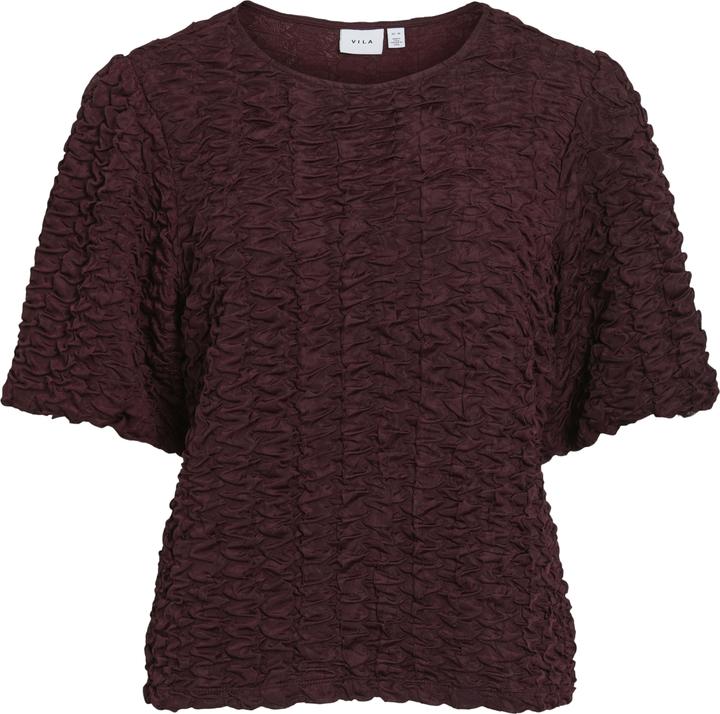 Vila VIBEANA Rundhals Oberteil mit kurzen Ärmeln (XS)