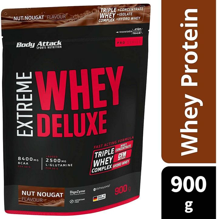 Actual product image Body Attack Extreme Whey Deluxe (900g bag) (Crème, Cookie, 1 x, 900 g)