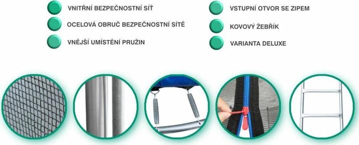 Produktbild Pixino Deluxe Trampolin 244 cm mit Sicherheitsnetz und Leiter