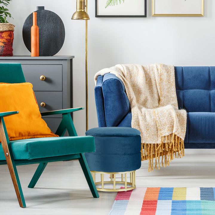 Produktbild Relaxdays Samthocker