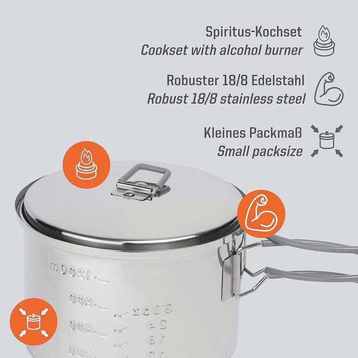 Produktbild Esbit Spiritus-Kochset Edelstahl