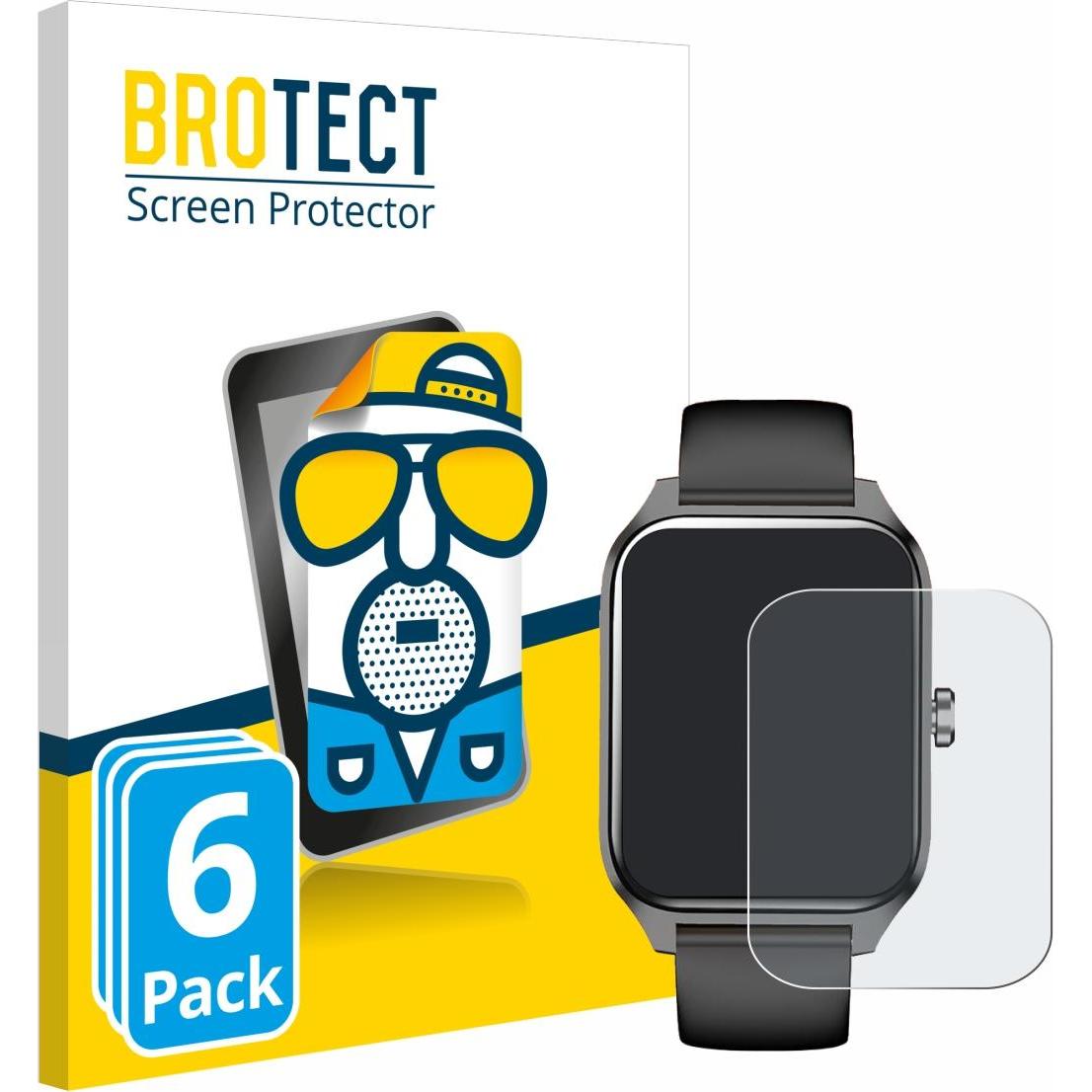 BROTECT Entspiegelungsfolie Displayschutz Displayschutzfolie Folie Matt, Smartwatch Schutzfolie, Grau