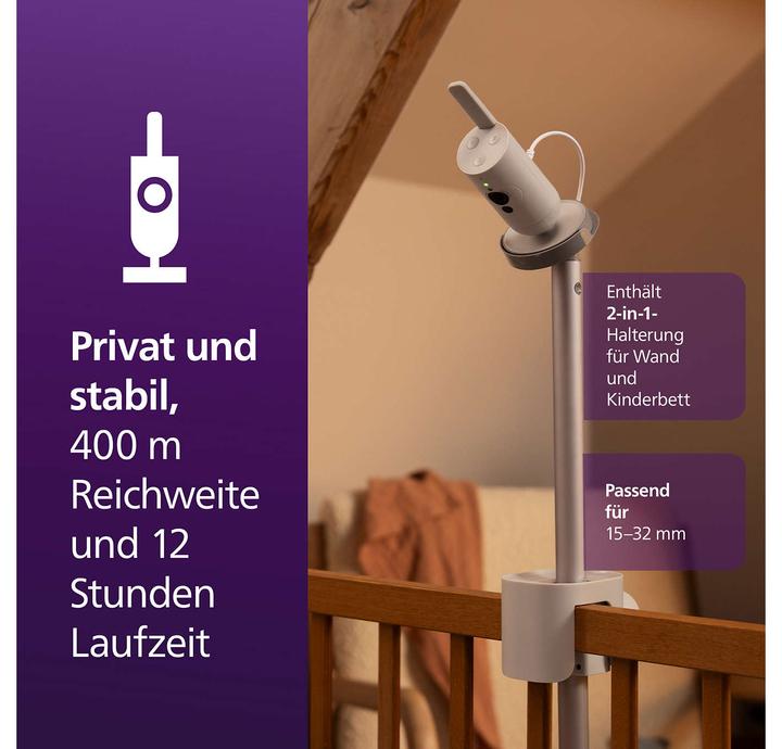 Produktbild Philips Avent Premium Video Connected (Babyphone mit Kamera, 400 m)