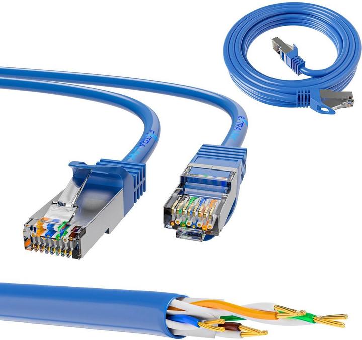 Immagine prodotto Extralink Cat.6A S/FTP 1m | Patchcord LAN | Miedź cavo sieciowy skrętka 10Gbit/s (CAT6a, 1 m)