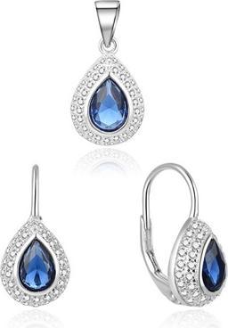 Immagine prodotto Beneto Set di gioielli in argento con zirconi AGSET174L (ciondolo, orecchini)