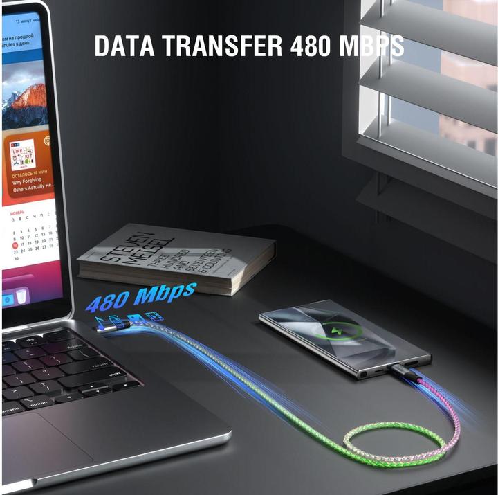 Image du produit 4smarts Kabel RGBCord (1.50 m, USB 2.0, 60 W)