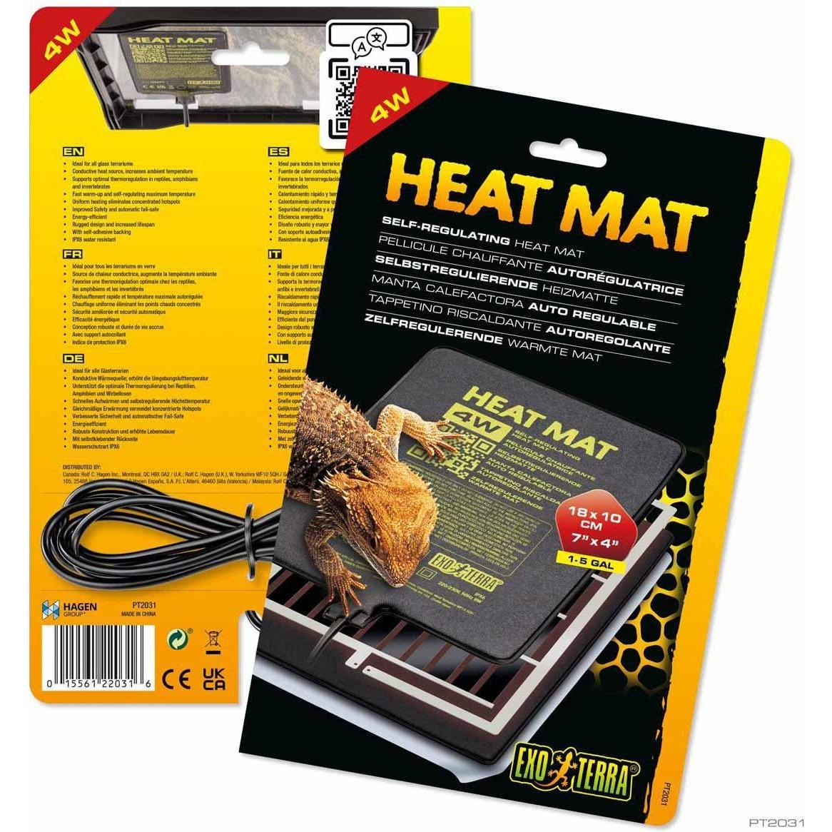 Meilleurs prix pour Exo Terra Exoterra - Heat Mat Exoterra 4W - Self-Regulated - 18x10 cm (4 W), Équipement technique de terrarium