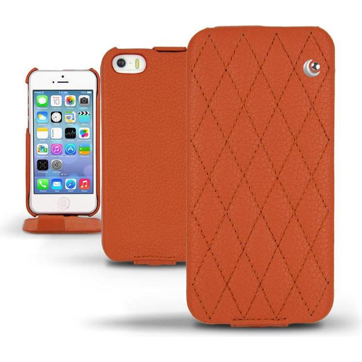Thumbnail - Noreve Lederschutzhülle vertikal (Apple iPhone 5s), Smartphone Hülle, Orange