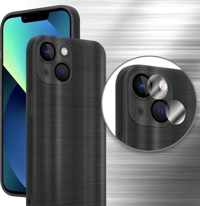 Actual product image Cadorabo Case for Apple iPhone 14 in TPU Brushed Camera Protection LM160 Style (Apple iPhone 14)