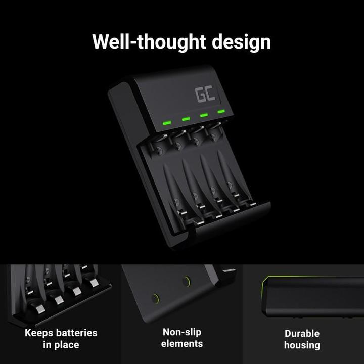 Image du produit GreenCell VitalCharger (GRSETGC01) (4 pcs, AA, 2000 mAh, Piles rechargeables + chargeur)