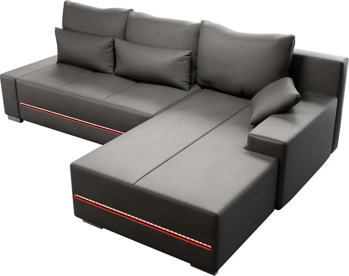 Actual product image Juskys Davos sofa with LEDs & sleep function (Sofa landscape)