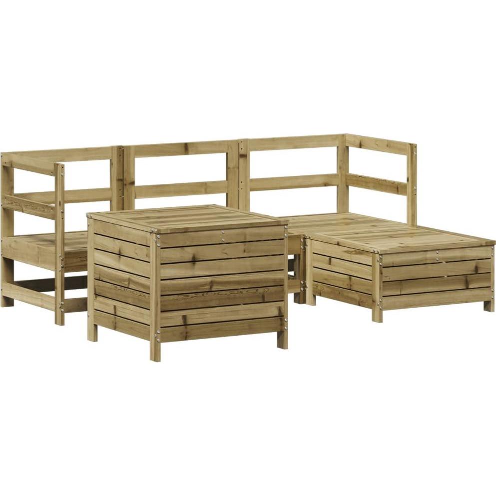 VidaXL, Gartenlounge, Gartenmöbel Sofa Garnitur Lounge Sitzgruppe 5-tlg. Kiefer Imprägniert