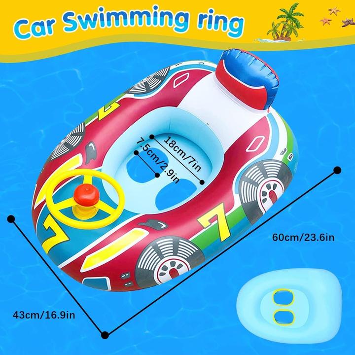 Actual product image Splash & Fun Inflatable Kid Car baby buoyancy aid, floating seat 60x45cm